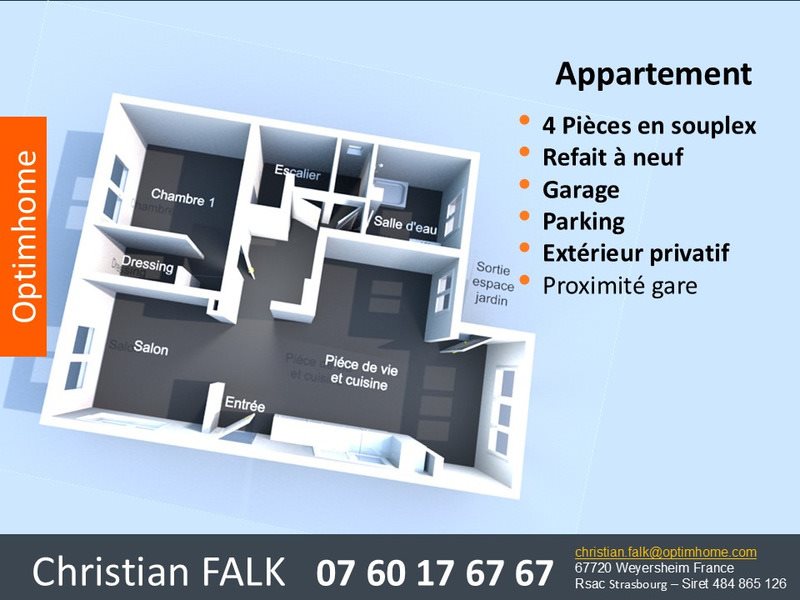 Appartement à vendre, 85m², Weyersheim