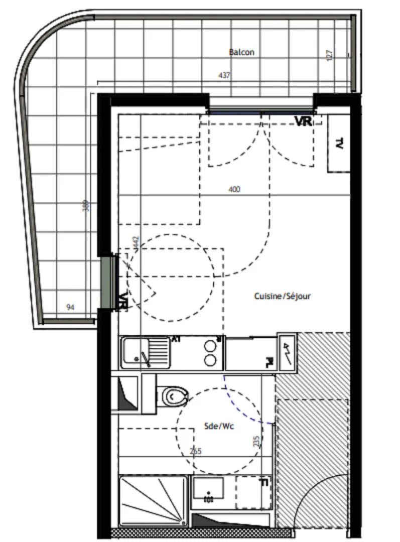 Appartement à vendre, 27m², Mauguio