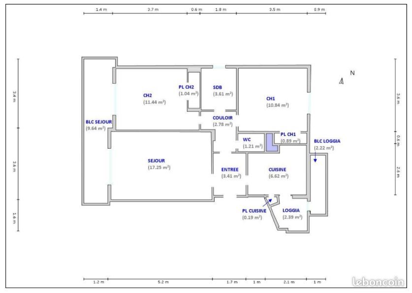 Appartement à vendre, 59m², Antibes