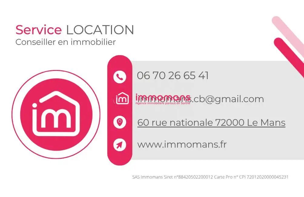 Appartement à louer, 70m², Le Mans