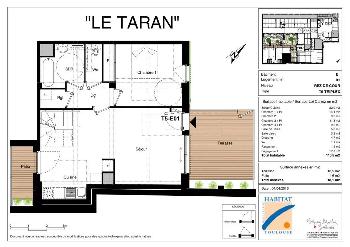 Appartement à louer, 110m², Toulouse