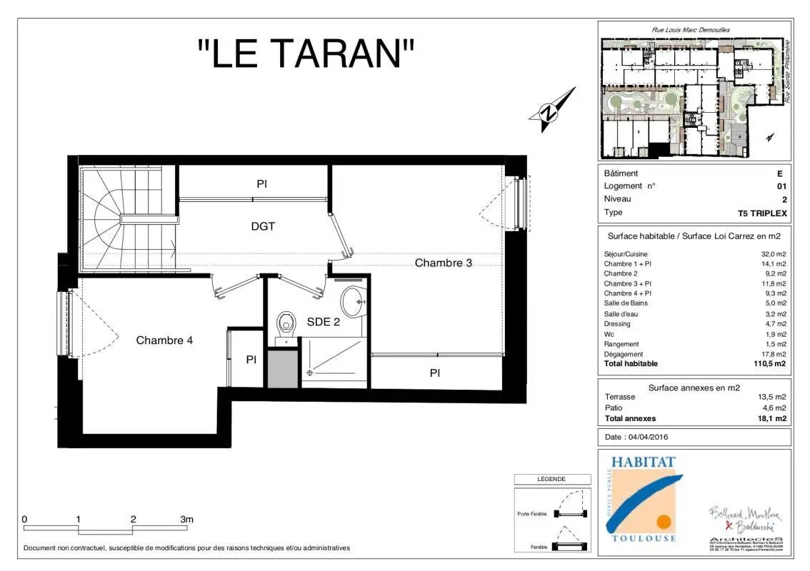Appartement à louer, 110m², Toulouse