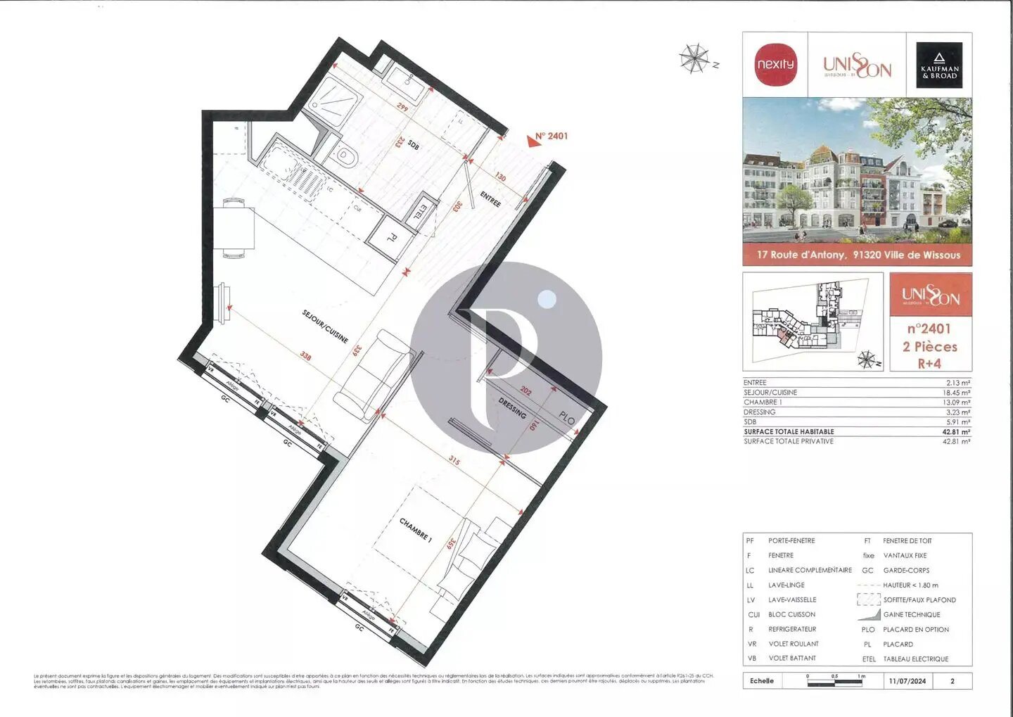 Appartement à vendre, 42m², Wissous