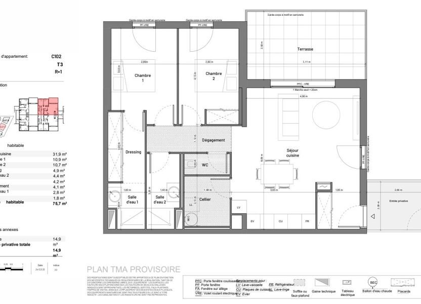 Appartement à vendre, 75m², Uzès