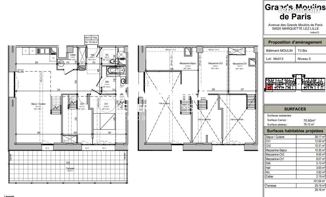 Appartement à louer, 100m², Marquette-lez-Lille