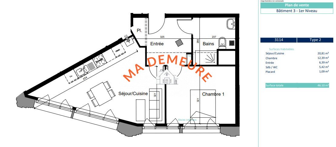 Appartement à vendre, 46m², Tourcoing
