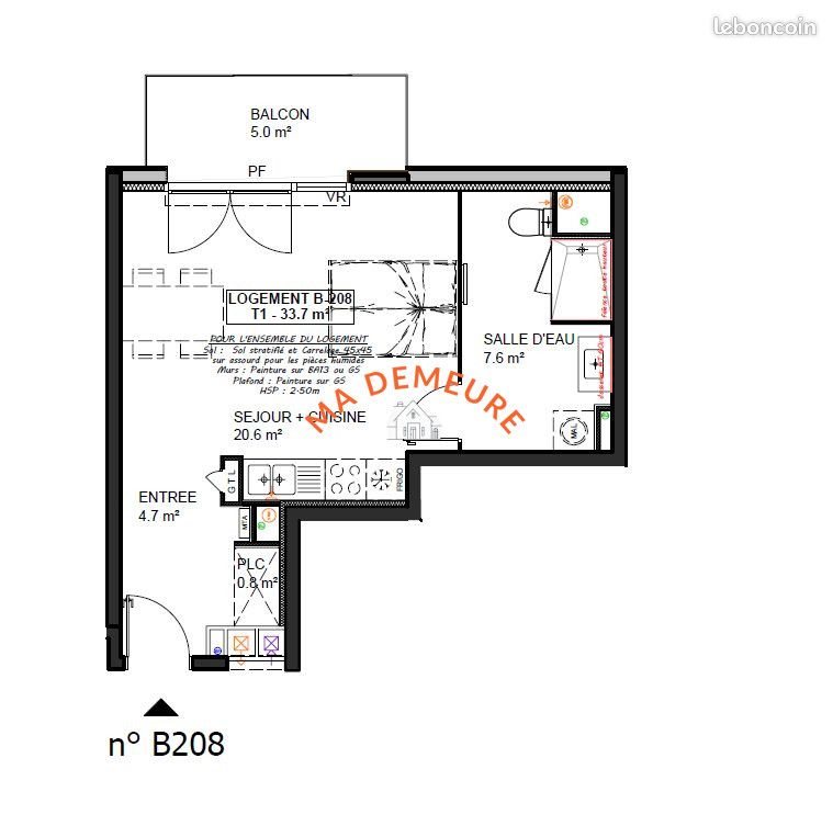 Appartement à vendre, 33m², Calais
