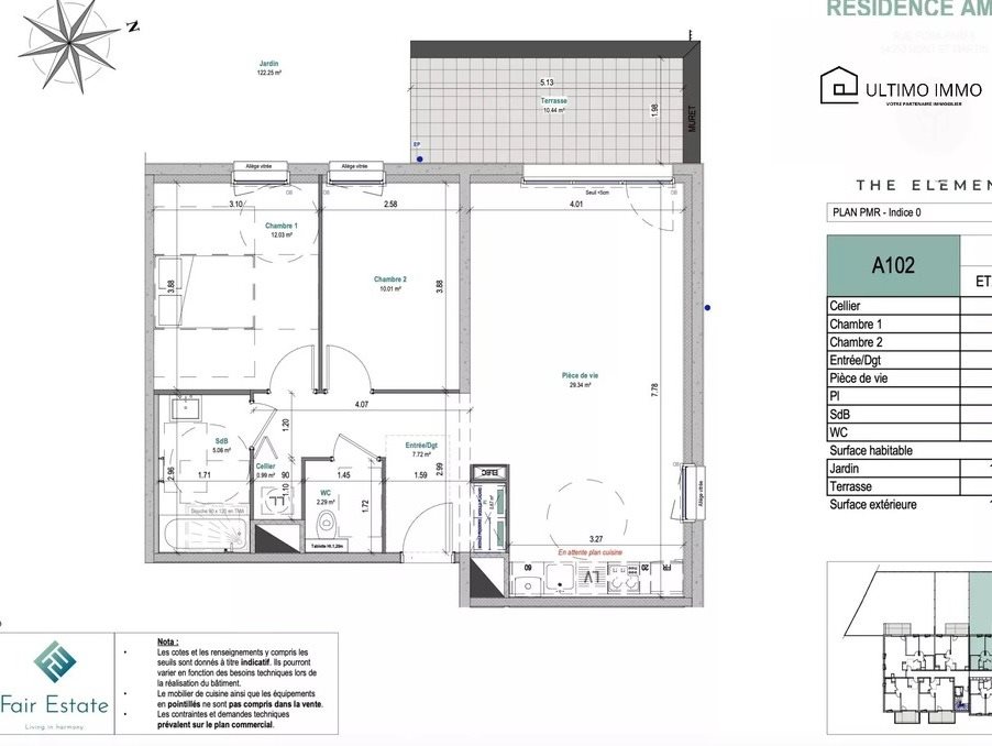 Appartement à vendre, 68m², Mont-Saint-Martin