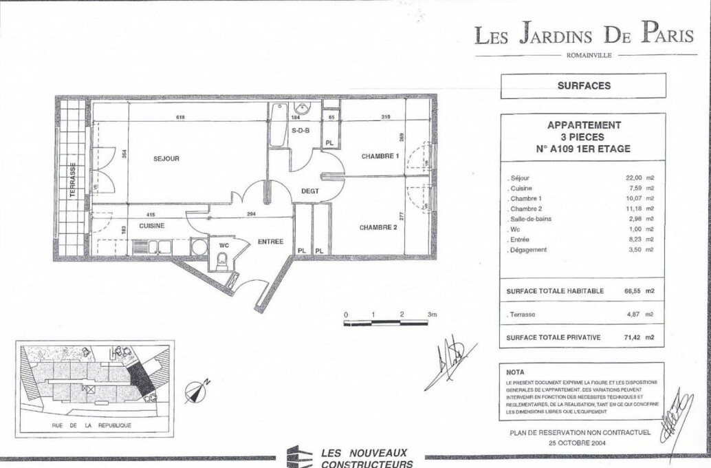 Appartement à louer, 67m², Romainville