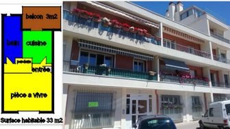 Appartement à louer, 33m², Marseille 10ème