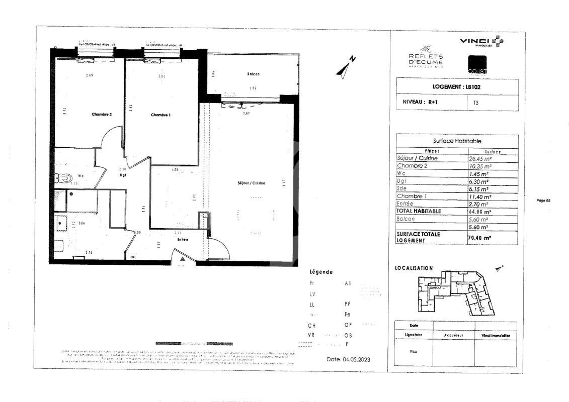 Appartement à louer, 64m², Berck