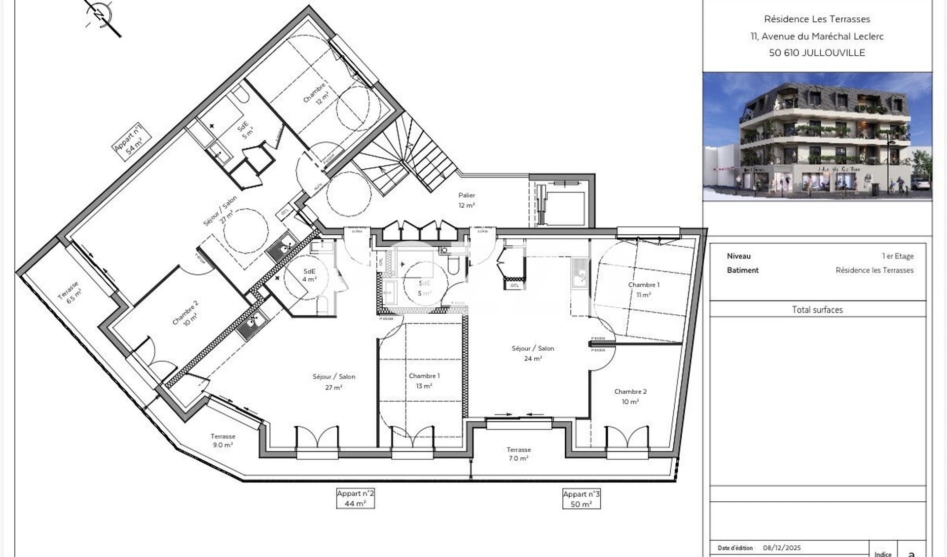 Appartement à vendre, 54m², Jullouville