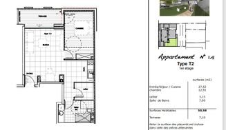 Appartement à louer, 50m², Toulouse
