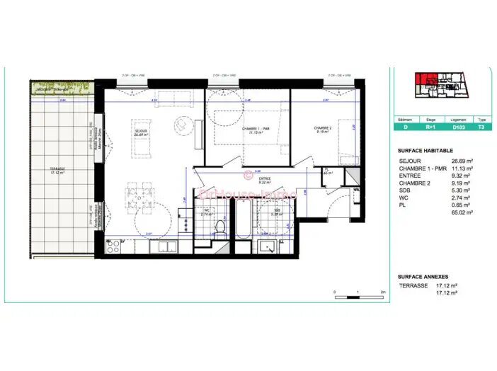Appartement à vendre, 65m², Lille