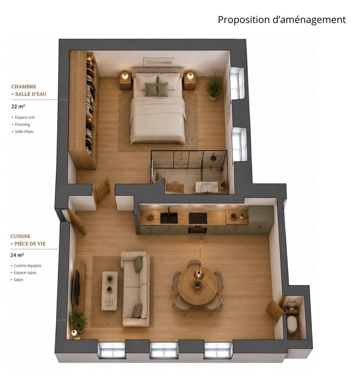 Appartement à vendre, 46m², Nancy