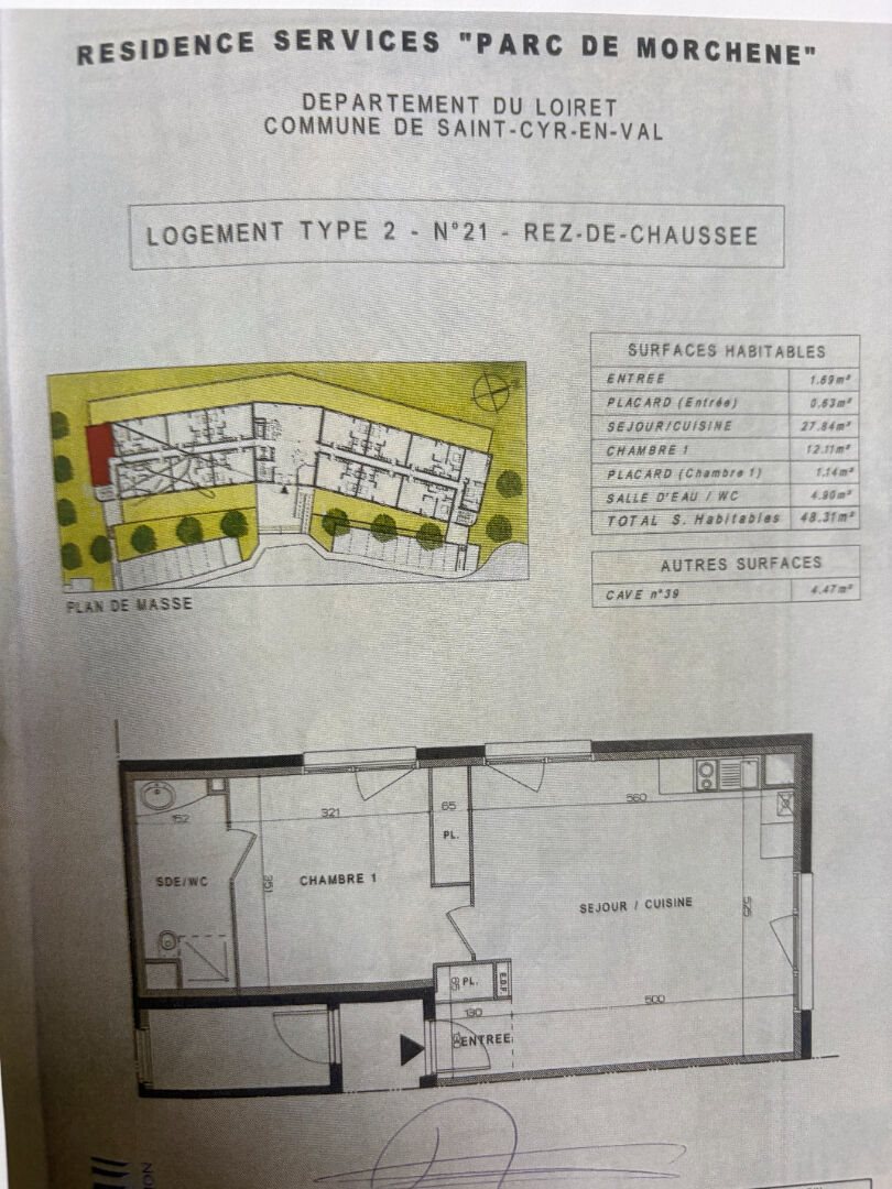 Appartement à vendre, 48m², Saint-Cyr-en-Val
