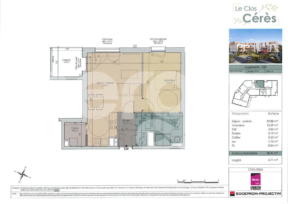 Appartement à louer, 48m², Wambrechies