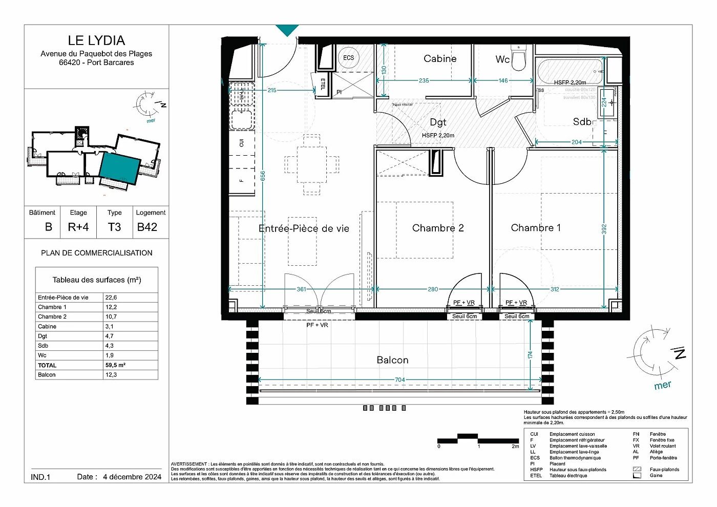 Appartement à vendre, 59m², Toulouse