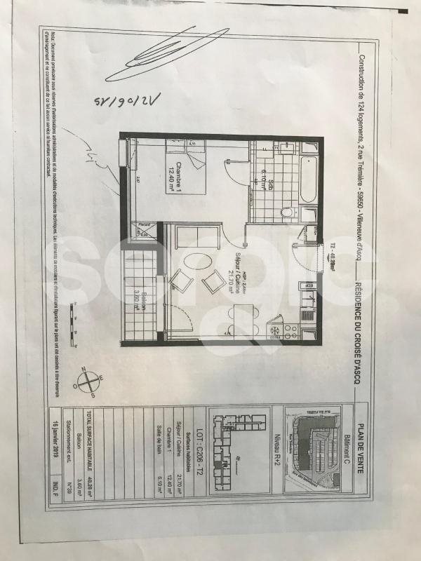 Appartement à louer, 40m², Villeneuve-d'Ascq