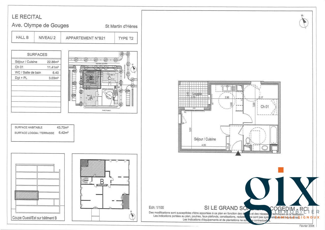 Appartement à vendre, 43m², Saint-Martin-d'Hères