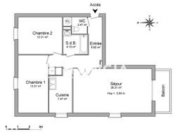 Appartement à louer, 75m², Chartres