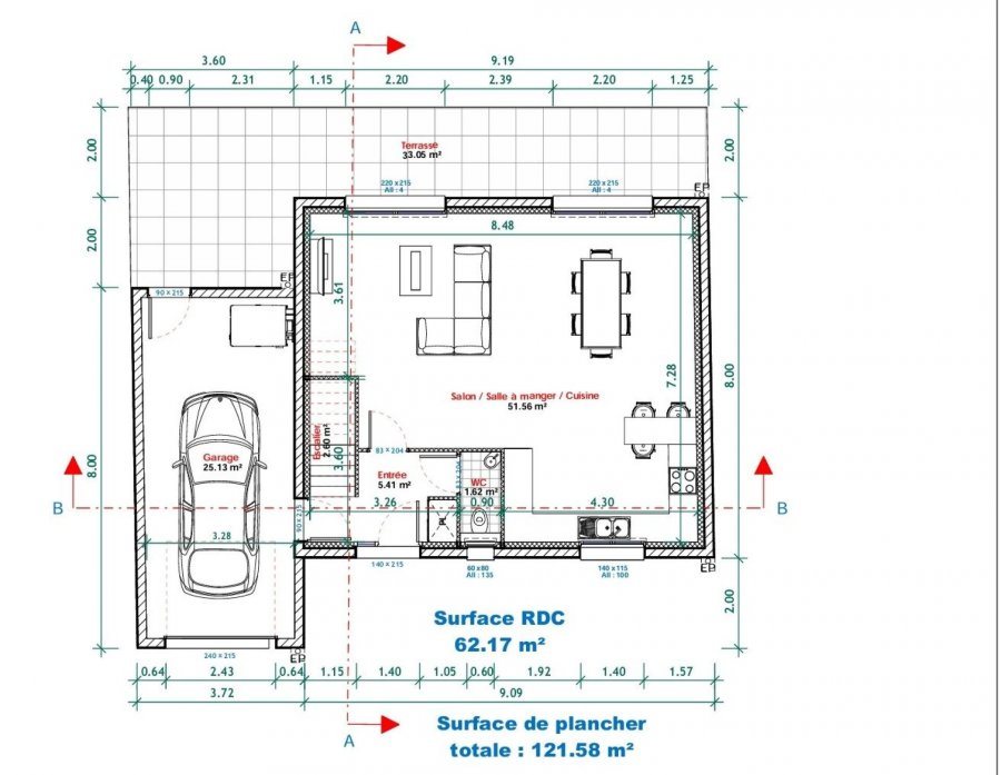Maison à vendre, 120m², Maizières-lès-Metz