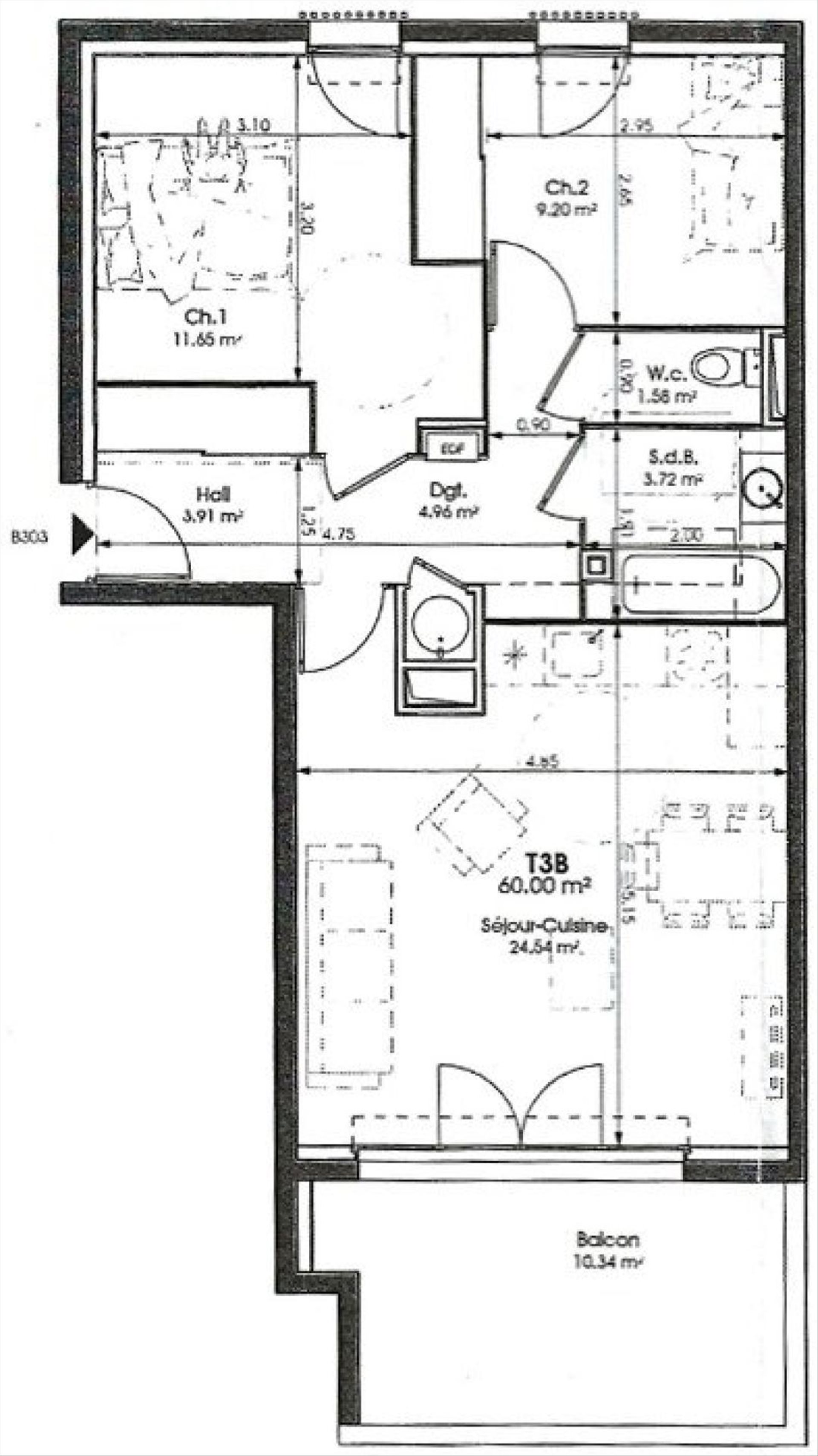 Appartement à vendre, 60m², Gignac-la-Nerthe