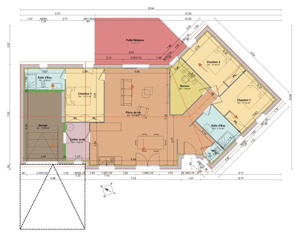 Maison à vendre, 105m², Chargé