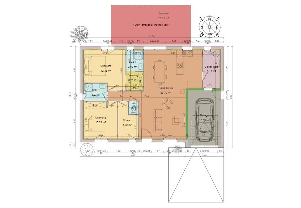 Maison à vendre, 70m², Bléré