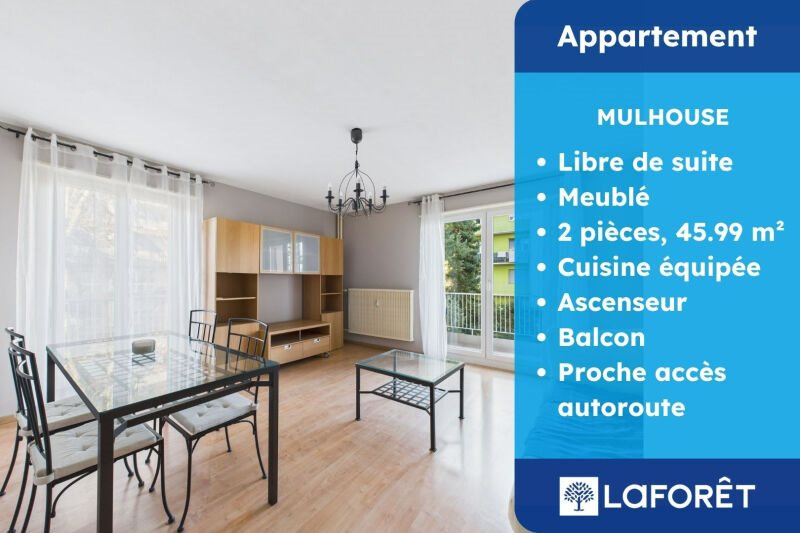 Appartement à louer, 45m², Mulhouse