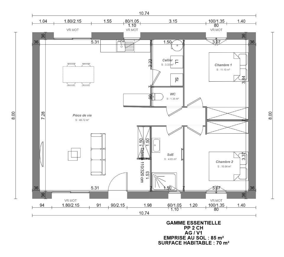 Maison à vendre, 70m², Coings