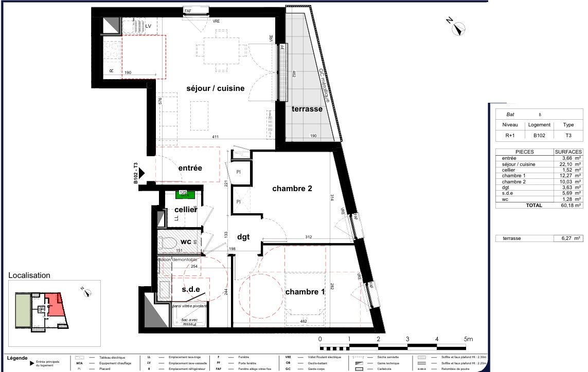 Appartement à vendre, 60m², Les Ponts-de-Cé