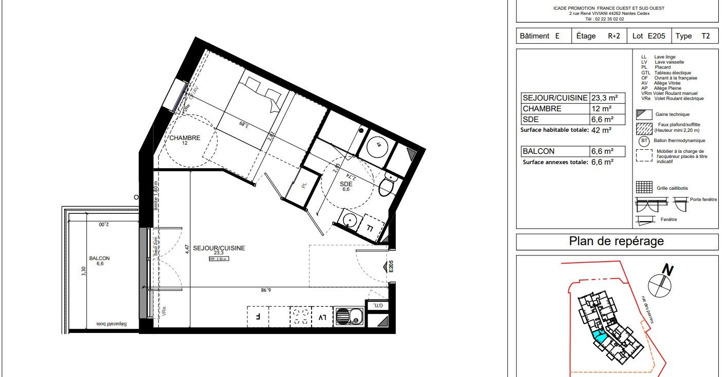 Appartement à vendre, 42m², Les Ponts-de-Cé