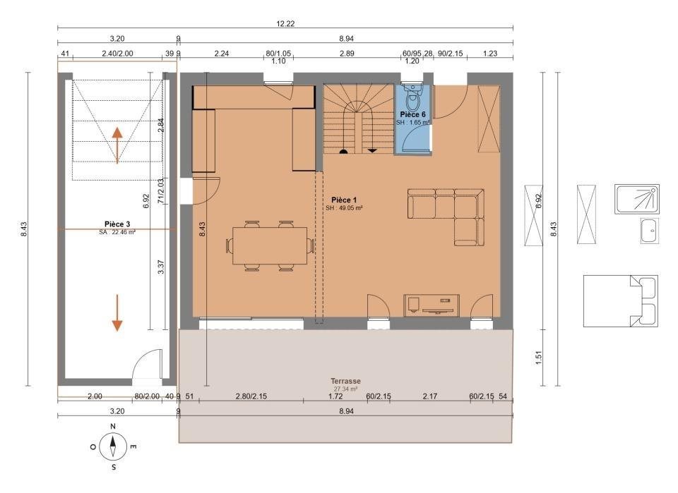Maison à vendre, 93m², Malataverne