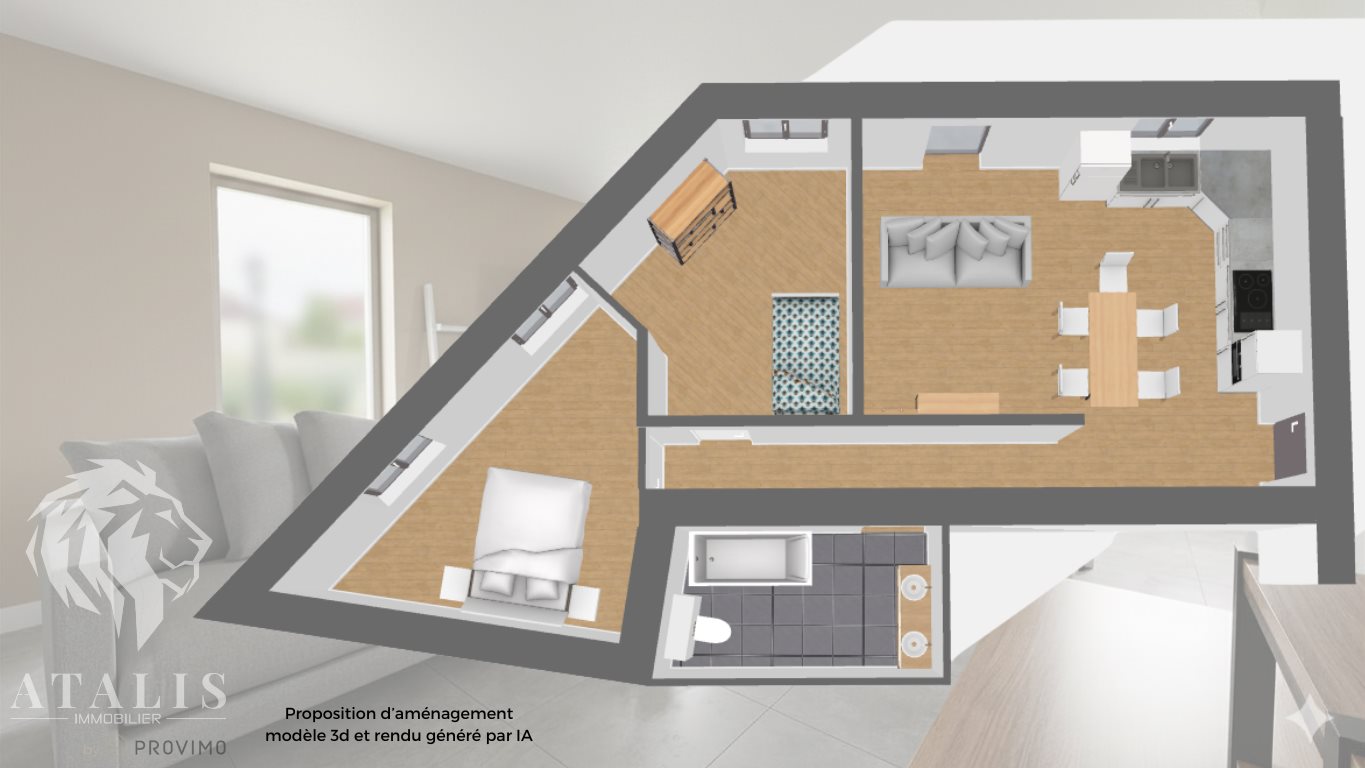 Appartement à vendre, 63m², Saint-Marcellin