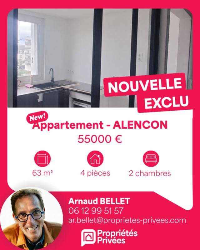 Appartement à vendre, 63m², Alençon
