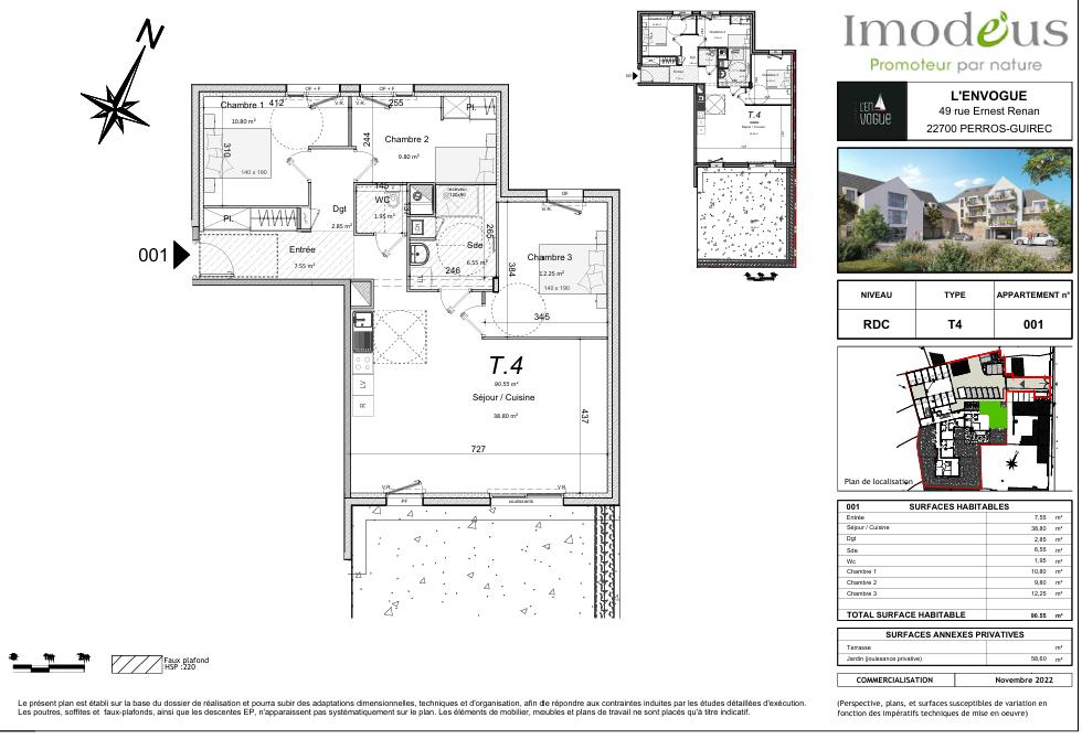 Appartement à vendre, 66m², Perros-Guirec
