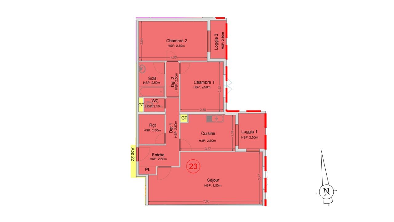 Appartement à vendre, 72m², Bègles