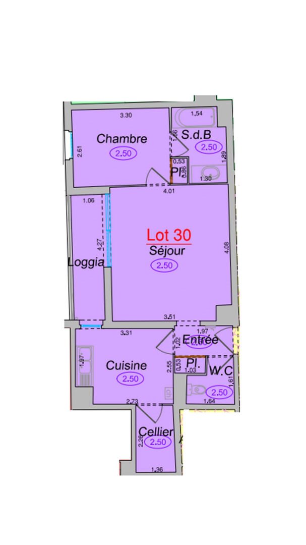 Appartement à vendre, 47m², Périgueux