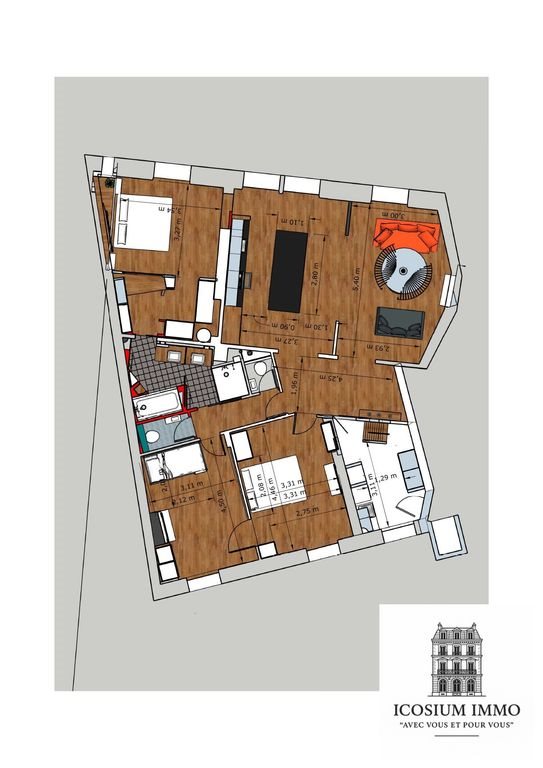 Appartement à louer, 120m², Paris 16ème