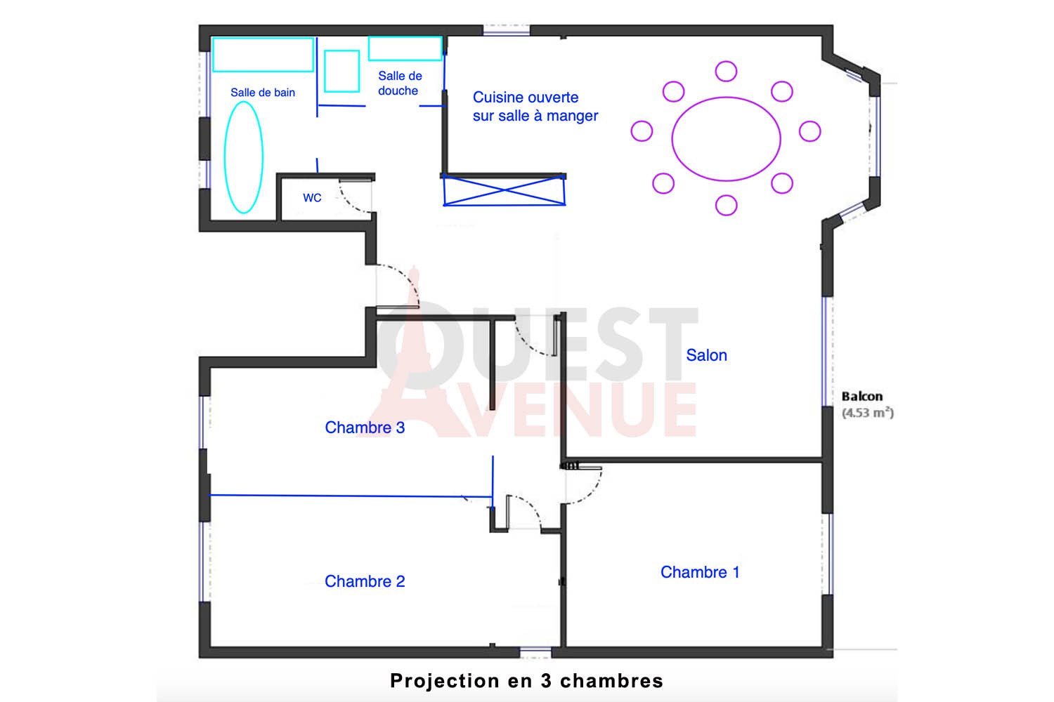 Appartement à vendre, 98m², Boulogne-Billancourt