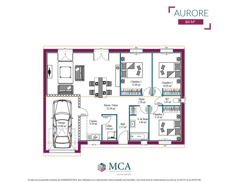 Maison à vendre, 84m², Martillac
