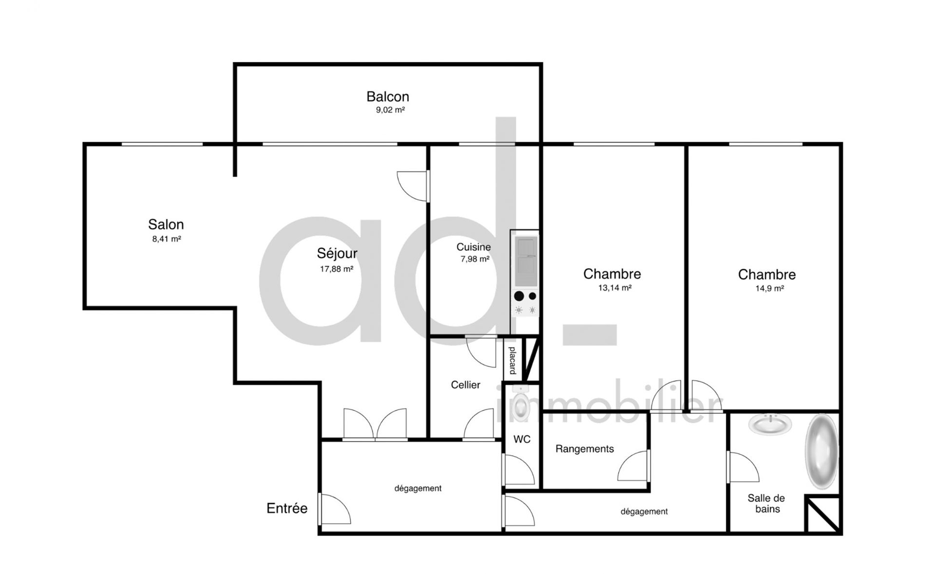 Appartement à vendre, 83m², La Rochelle