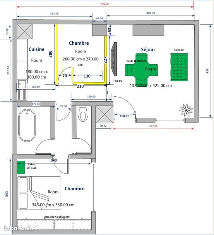 Appartement à louer, 49m², La Rochelle