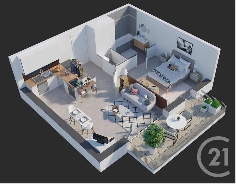 Appartement à louer, 43m², Maurepas