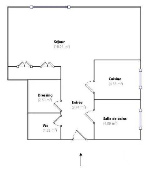 Appartement à vendre, 34m², Maurepas