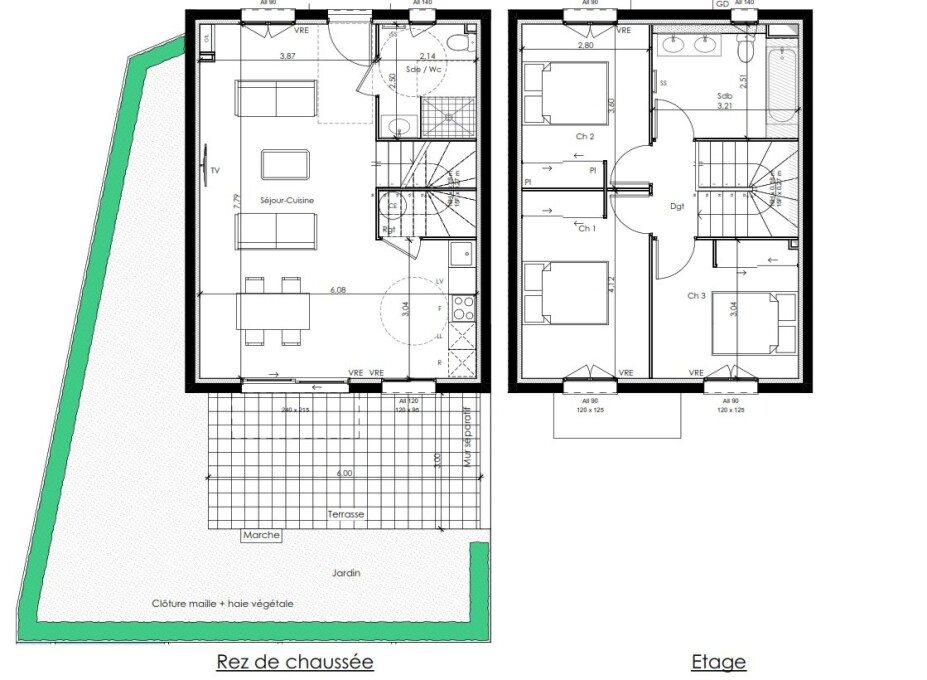 Maison à louer, 84m², Sérignan