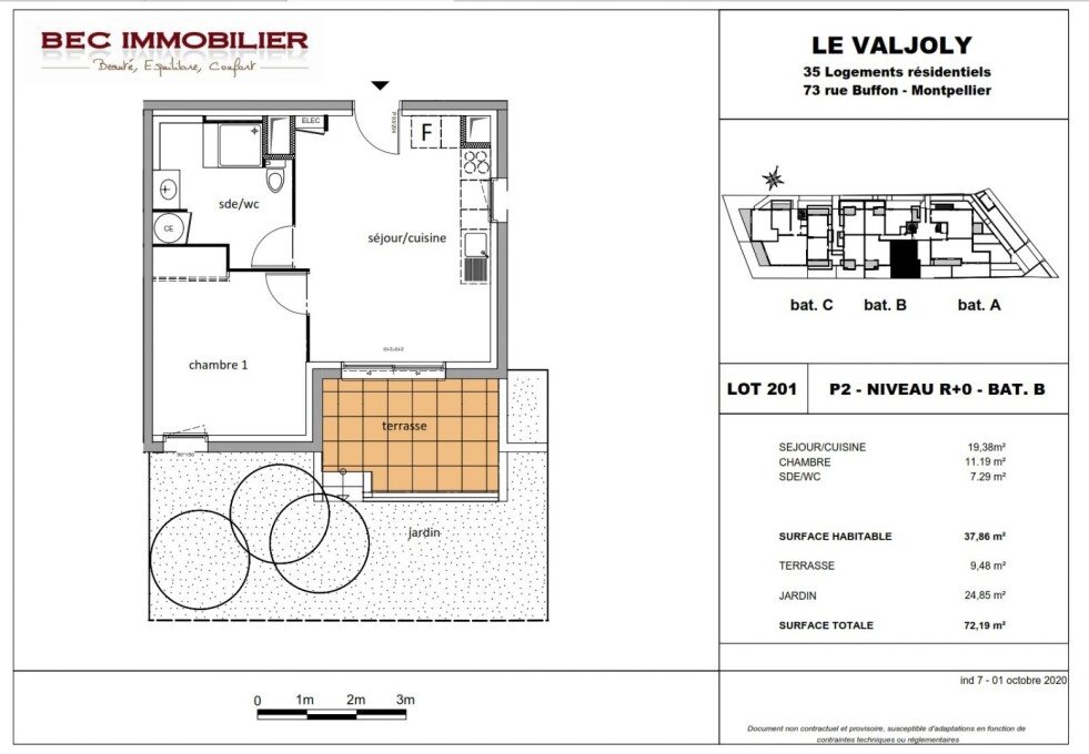 Appartement à louer, 37m², Montpellier