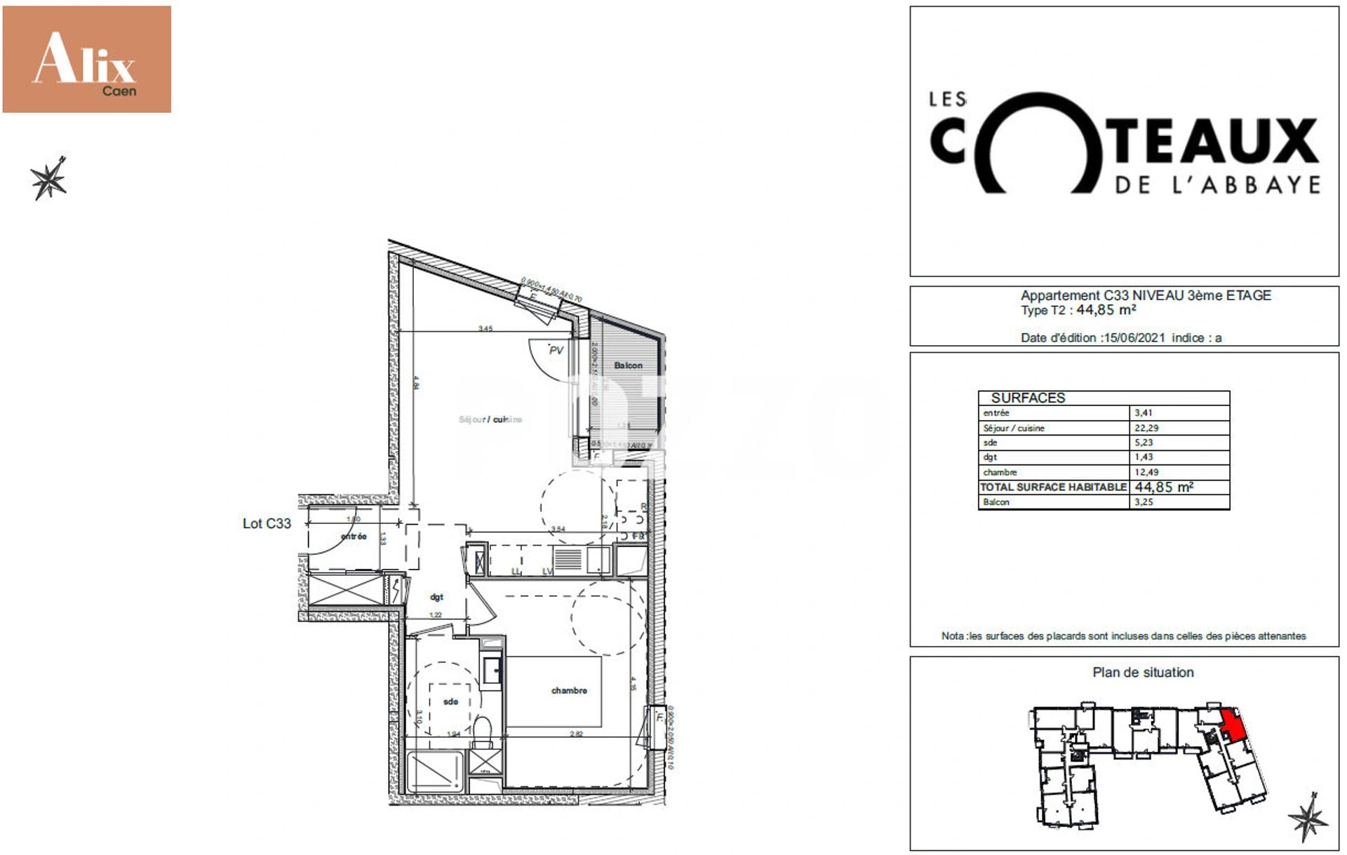 Appartement à louer, 45m², Caen