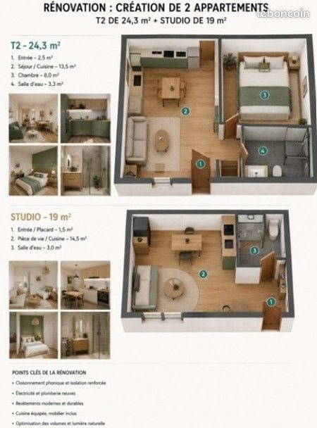 Appartement à vendre, 48m², Villeurbanne